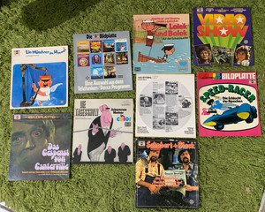 9x Uralte TED Bildplatten Sammlung Telefunken Ullstein AV Alte Platten Konvolut