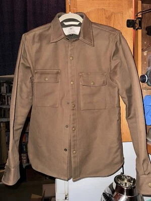 Rogue Territory Overshirt Brushed Brown Japanese Sateen Men's Medium M Slim New - Image 1 of 4