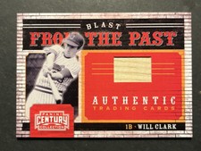 2010 Panini Century Collection #16 Will Clark Blast from the Past GU Bat (I)