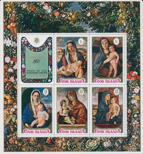 Cook Islands 1971 Christmas Mini Souvenir Sheet, MNH with OG PRISTINE - Foto 1 di 1