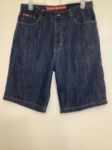 Pantalones cortos Ecko Unlimited Denim Foundry #72E lavados oscuros para hombre talla 36 - Imagen 1 de 16
