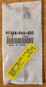 91304-PA6-003 FABRICANTE DE EQUIPOS ORIGINALES HONDA SENSOR DE PRESIÓN DIRECCIÓN ASISTIDA JUNTA TÓRICA 7.8X1.9 CIVIC CRV - Imagen 1 de 2