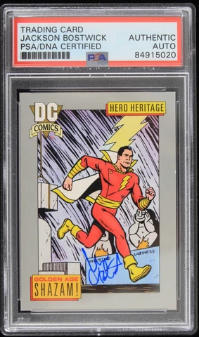 1991 Jackson Bostwick Golden Age Shazam! Signed Card (PSA/DNA Slabbed) Cover