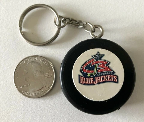 Columbus Blue Jackets GMC Pontiac Promo Puck Keychain Key Ring #33607 Cover