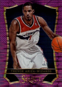 2013-14 Select Prizms Purple Wizards Basketball Card #120 Trevor Ariza /99 
