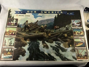 Our America 1943 Classroom Poster;#2 From Raw Material To Workable Product, Coke - Picture 1 of 12
