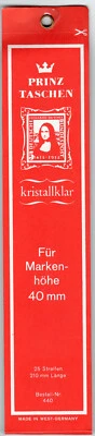 Prinz Taschen Nr. 440 Klemmstreifen 210 x 40 mm Kristallklar 25 St. ungebraucht - Bild 1 von 4