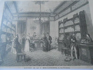 Gravure 1872 - Magasin de la Ce Moka-Zanzibar - Foto 1 di 1