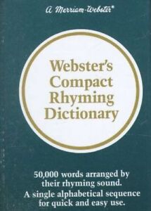 Websters Compact Rhyming Dictionary Value Guaranteed from eBay’s biggest seller!