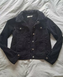 black cropped cord jacket