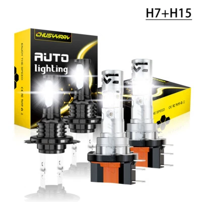 Para Mercedes Benz GLA45 AMG 2015-2016 4x LED haz alto/bajo faros H7+H15 bombillas Foto 1 de 4