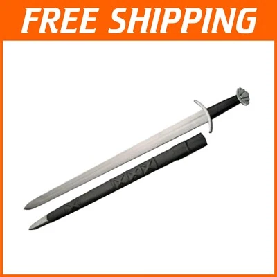 Elegante espada vikinga - Hoja de acero inoxidable de 39 pulgadas con funda de almacenamiento segura Foto 1 de 4