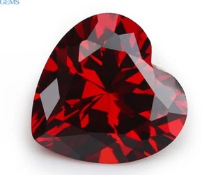 6x6 mm AAAAA Natural Red Ruby 1.19 ct Heart Diamonds Cut VVS Loose Gemstones - Picture 1 of 6