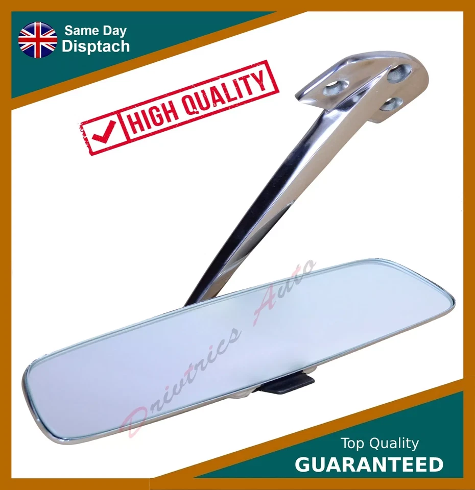 PORSCHE 911, 912 (1965-1977) INTERIOR INSIDE REAR VIEW MIRROR CHROME 90173101020 - Image 1 of 3