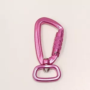 Mosquetón Multiusos Giratorio Bloqueo Automático Mosquetón Plomo Perro ROSA - Imagen 1 de 1
