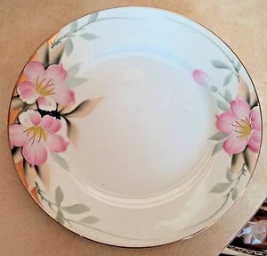 Noritake Japan Azalea Pink Flower Gold 19322 8.5" Plate Luncheon Dinner Salad  - Picture 1 of 5