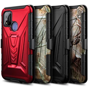 Funda con clip para cinturón para teléfono Coolpad Suva con protector de vidrio templado - Imagen 1 de 22