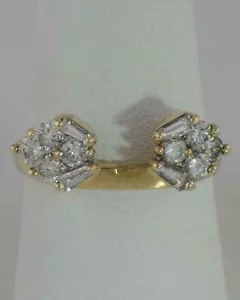 `1.50Ct Round Cut Lab-Created Diamond Enhancer Wrap Ring 14k Yellow Gold Plated - Picture 1 of 6