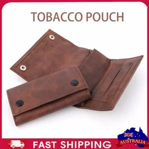 Men's Trendy Synthetic Leather Tobacco Bag Portable Storage Pouch Accessory New - Picture 1 of 9