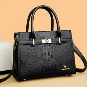 Women's 3-layer Soft Leather Designer Shoulder Tote Bag Large Capacity Handbag - Picture 1 of 29