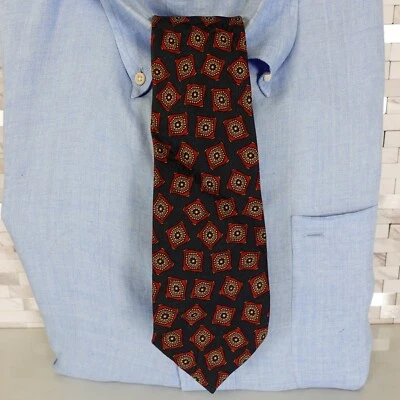 CHANEL Neck Tie Men Blue Navy Red Foulard Silk Luxury Western Boho Designer Suit - Image 1 of 4