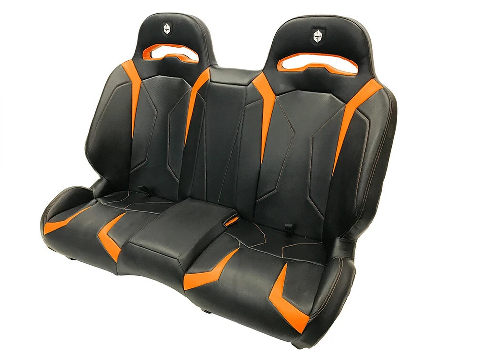 Pro Armor LE Suspension Rear Bench Seat Black Orange Polaris RZR XP 4 1000 Turbo - Image 1 of 1