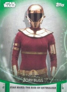 2020 Topps Women Of Star Wars 100 Zorii Bliss GREEN Parallel Card 40/99! RARE!