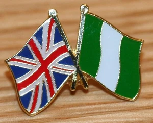 UK & NIGERIA FRIENDSHIP Flag Metal Lapel Pin Badge Great Britain - Picture 1 of 1