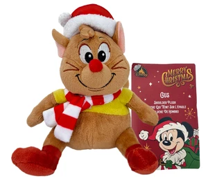 Disney Parks Christmas Santa Gus Mouse Magnetic Shoulder Pal Plush Cinderella - Picture 1 of 6