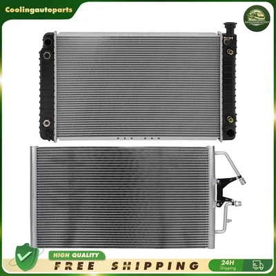 Radiator & A/C Condenser Cooling Kit For 1996-1998 Chevrolet C2500 GMC C2500 Foto 1 de 4