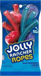 (24) Packs Jolly Rancher Ropes Blue Raspberry Cherry 6 Ounce Pack BB:02/2026 - Picture 1 of 2
