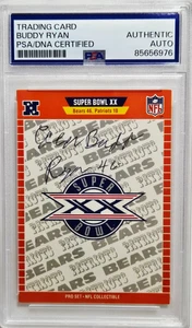 1989 Pro Set Buddy Ryan Signed Bears Super Bowl XX Card Autograph Auto PSA/DNA - Picture 1 of 2