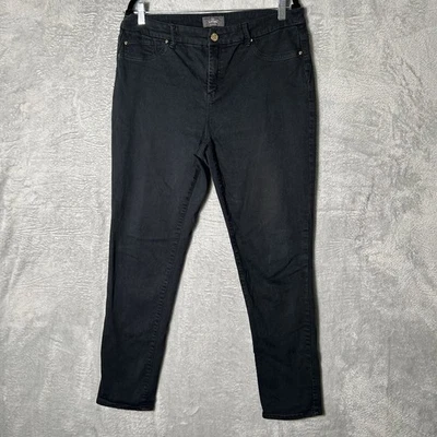 Chico's So Slimming Jeans Womens 2 Large 33 Waist Black Stretch Ankle Comfort - Image 1 of 4