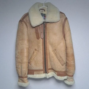 Schott B-3 Sheepskin Flight Jacket Brown Size S - Picture 1 of 8