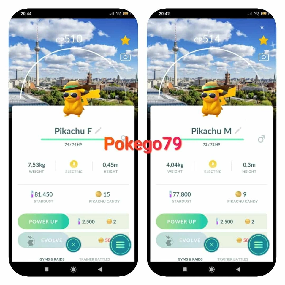 Shiny Pikachu Summer Hat (Berlin Germany Background) - Male or Female - Image 1 of 1
