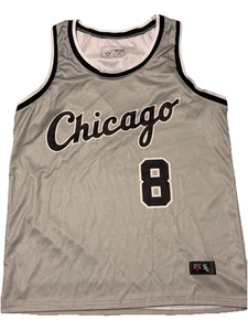 Chicago Bulls Zach Lavine Jersey White Sox Theme Kick 10 Mens Size L Gray - Picture 1 of 7