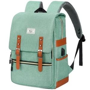 Vintage Laptop Backpack for Women Men,15.6 inch Bookbag Casual Daypack with U... - Picture 1 of 6