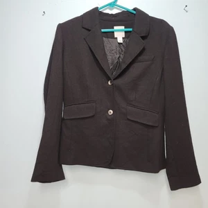 Chaqueta de traje Kate Hill para mujer talla 8 negra pecho único 2 botones bolsillos de imitación solapa - Imagen 1 de 9