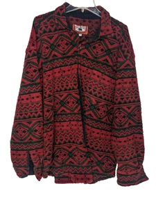 Vintage True Grit Azteken Pullover Herren oder Damen extra große Knopfleiste - Bild 1 von 5