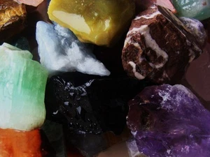 1000 Karat viele natürliche Trommeln grob + ein sehr schöner GRATIS facettierter Edelstein - Bild 1 von 8