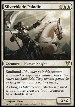 1x Silverblade Paladin Avacyn Restored MtG Magic White Rare 1 x1 Card Cards - Image 1 of 1