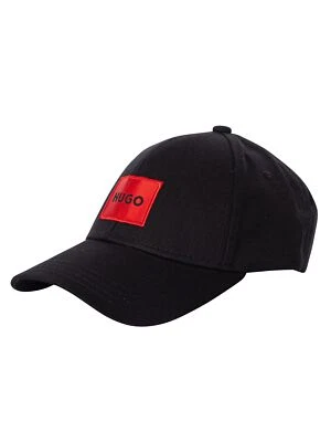 Gorra de béisbol HUGO para hombre con logotipo de caja, negra Foto 1 de 4