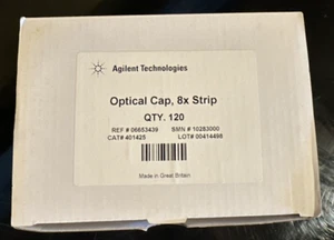 Agilent 401425 Optical Tube Strip Caps, box of 120, 8x strip, NEW FAST SHIPPING - Picture 1 of 3