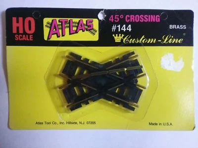 Atlas HO Scale Custom Line Brass 45° Crossing #144 ~ TS - Image 1 of 2