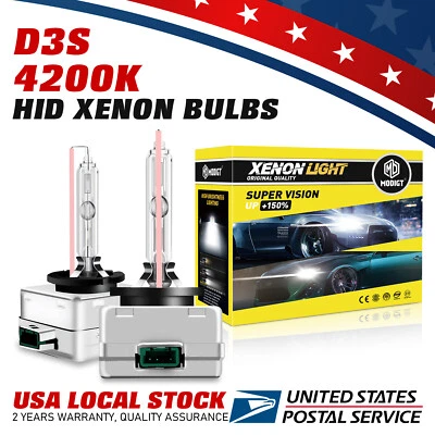OEM 4200K D3S HID Xenon Headlight Bulbs For Audi Q3/5/7 & RS5/6 & S3/4/5/7 & SQ5 - Imagem 1 de 4