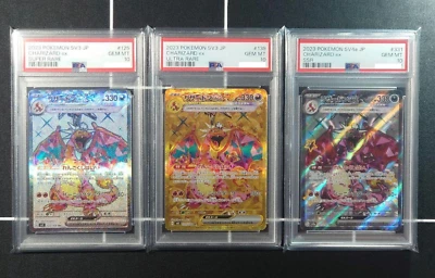 PSA 10 Pokemon Charizard Ex 139/108 UR 125/108 SR 331/190 SSR Set Japanese GEM - Image 1 of 2