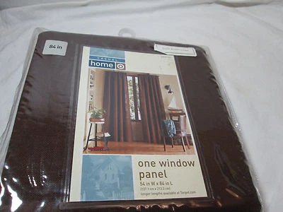 Casual Home from Target SOLID CHOCOLATE BROWN LINEN Window Panel 54"x84" NEW - Image 1 of 3
