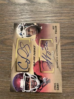 2012 SAGE Next #DA-30 Cyrus Gray/Jeff Fuller Dual Autographs #/10 - Image 1 of 2