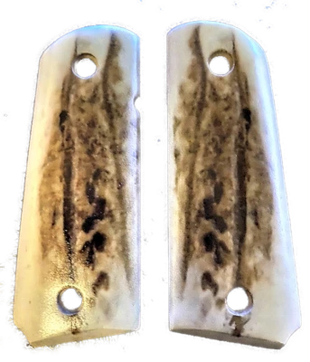 1911 grips fits COLT Springfield Rock Island Clones compact officer Elk Stag UV  - Image 1 of 4