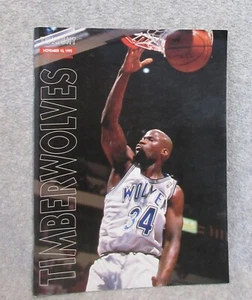 10-10-1995 MINNESOTA TIMBERWOLVES vs TRAIL BLAZERS NBA Basketball PROGRAM EXLNT - Picture 1 of 2